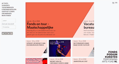Desktop Screenshot of fondspodiumkunsten.nl